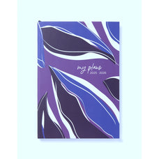 Letts Mid Year A5 Diary, Week to View, Botanics Plum, 2025/26