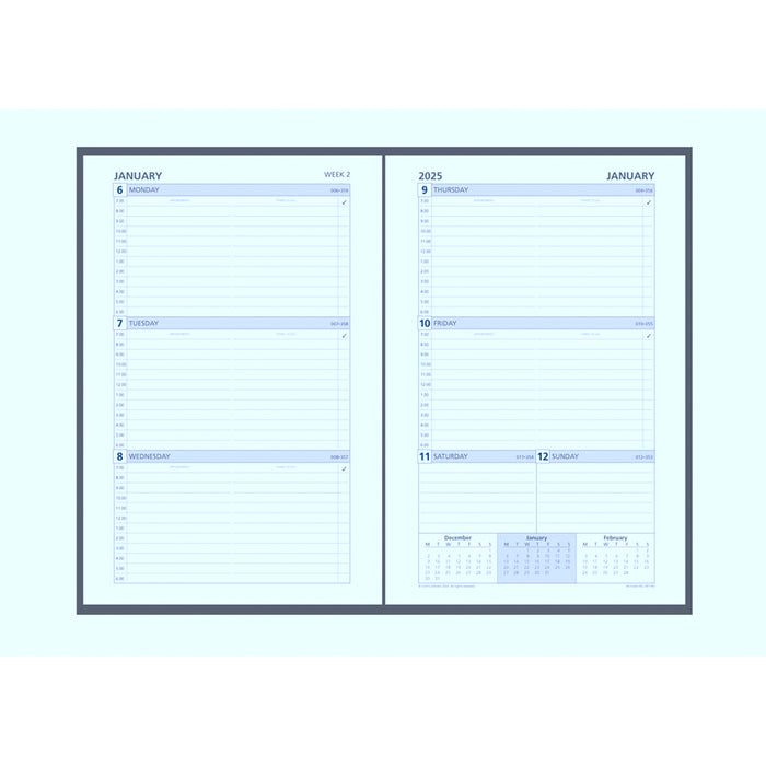 Debden Dayplanner Mid Year Desk Week to View Refill 2025/2026