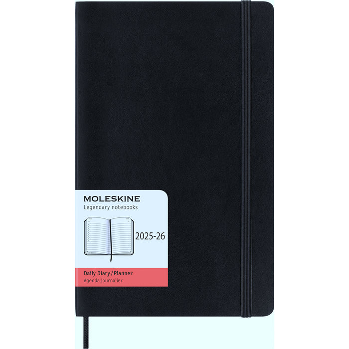Moleskine Diary 2025/2026, 18 Month Daily, Hard Cover, 130mm x 210mm, Black