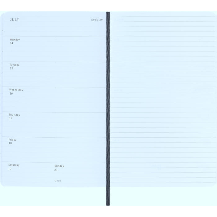 Moleskine Diary 2025/2026, 18 Month Weekly + Notes, Hard Cover, 130mm x 210mm, Black