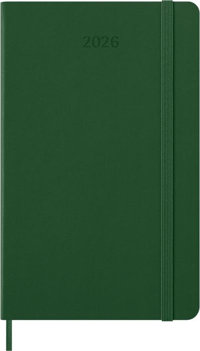 2026 Moleskine Diary 12 Month Weekly + Notes, Hard Cover, Myrtle Green, Large 130mm × 210mm