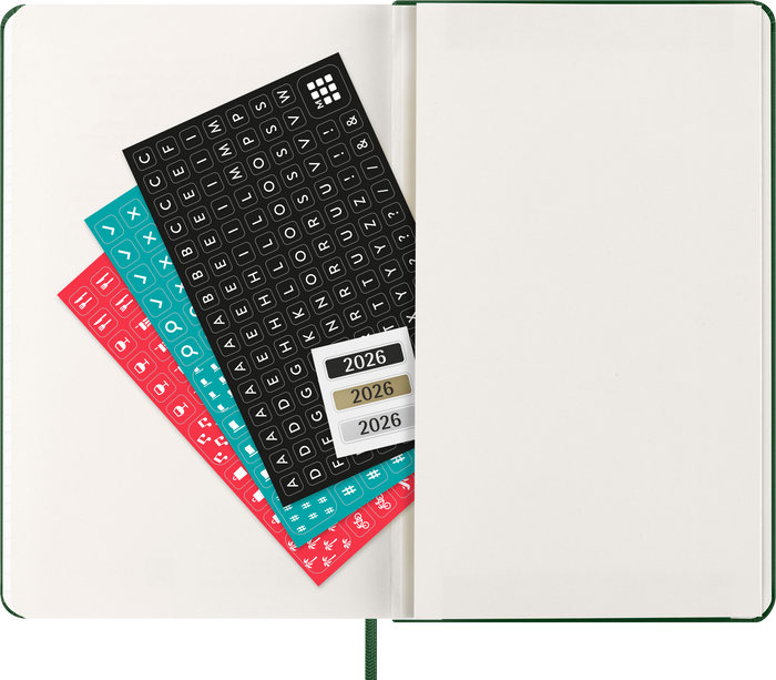 2026 Moleskine Diary 12 Month Weekly + Notes, Hard Cover, Myrtle Green, Large 130mm × 210mm