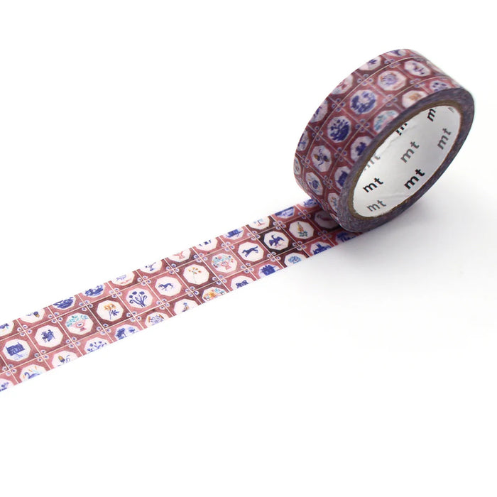 MT Washi Tape 15mm x 5mt, Polly Fern Tile