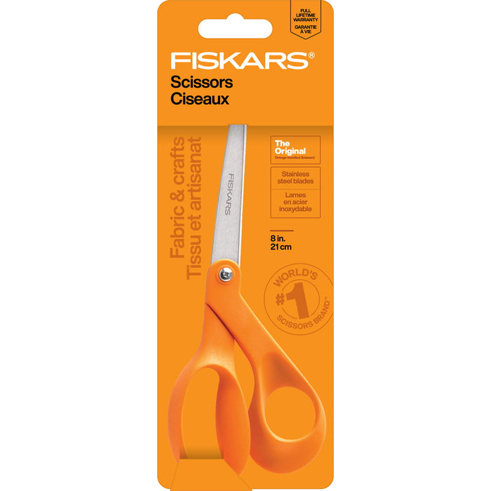 Fiskars Premier Orange Handle Mixed Media Scissors 8 Inch CX1002616