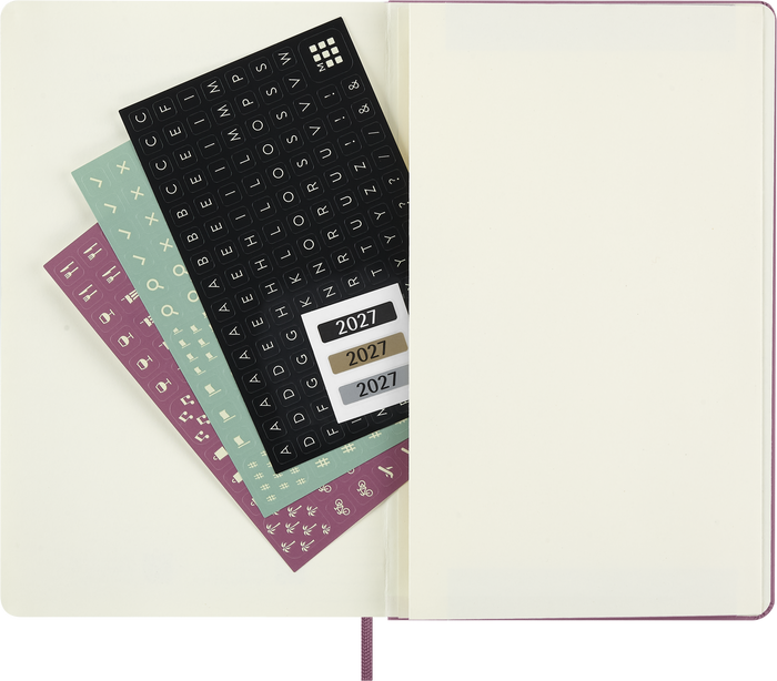 2027 Moleskine 12 Month Daily Hard Cover Diary Large 130mm x 210mm Majestic Pink