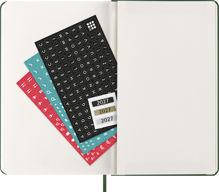2027 Moleskine 12 Month Daily Hard Cover Diary Large 130mm x 210mm Myrtle Green