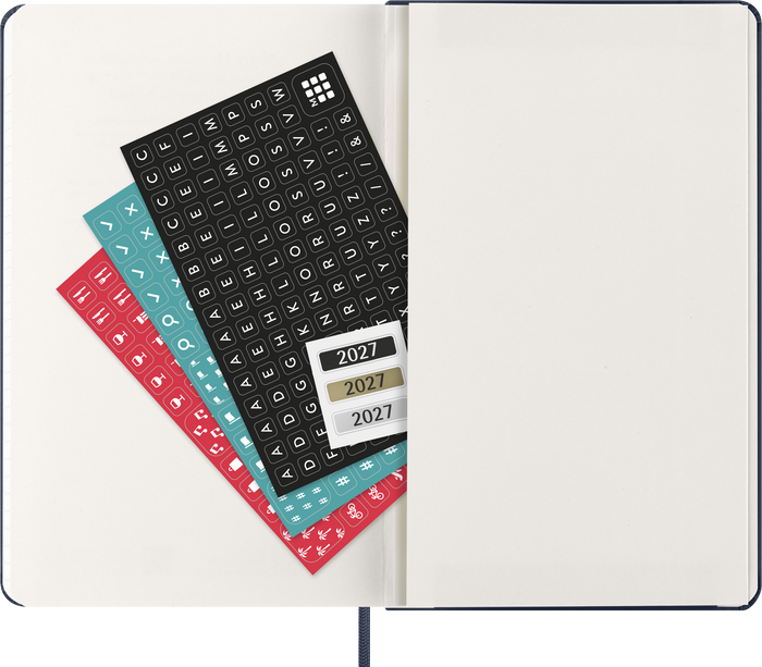 2027 Moleskine 12 Month Daily Hard Cover Diary Large 130mm x 210mm Sapphire Blue