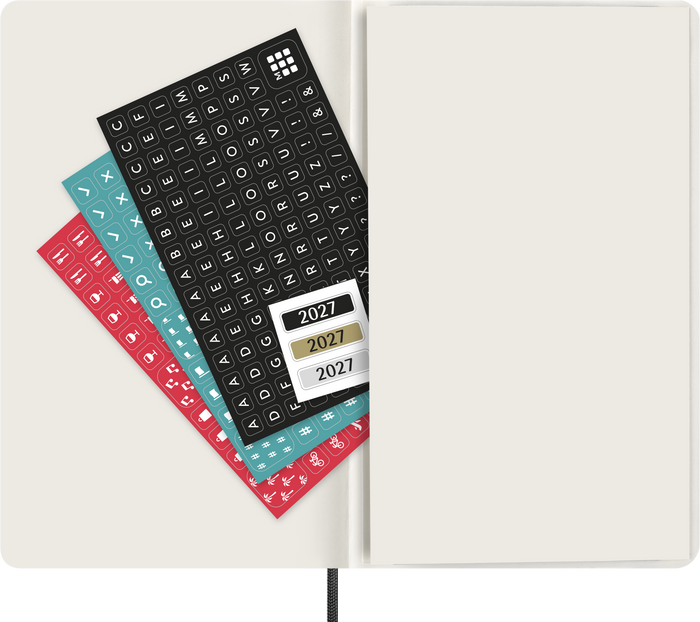 2027 Moleskine 12 Month Daily Soft Cover Diary Large 130mm x 210mm Black