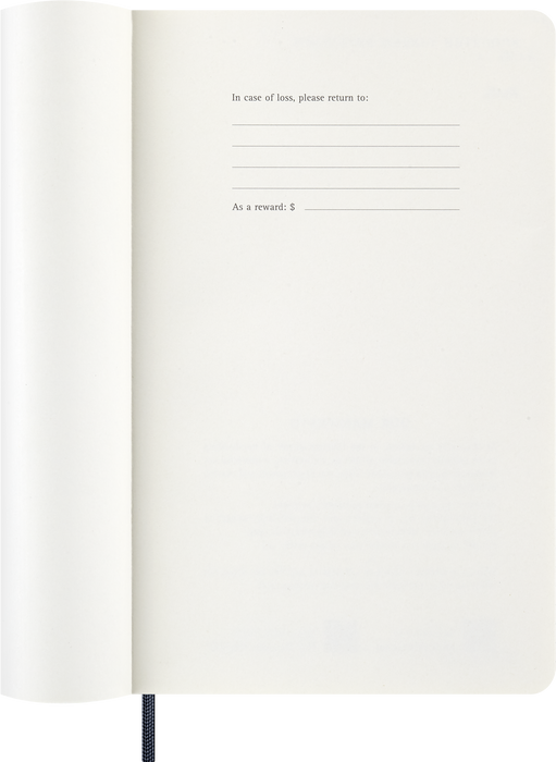 2027 Moleskine 12 Month Daily Soft Cover Diary Large 130mm x 210mm Sapphire Blue