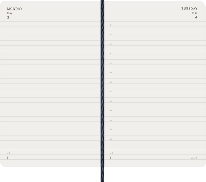 2027 Moleskine 12 Month Daily Soft Cover Diary Large 130mm x 210mm Sapphire Blue