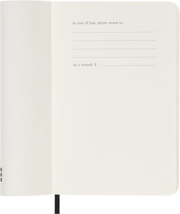 2027 Moleskine 12 Month Daily Soft Cover Pocket Diary 90mm x 140mm Black