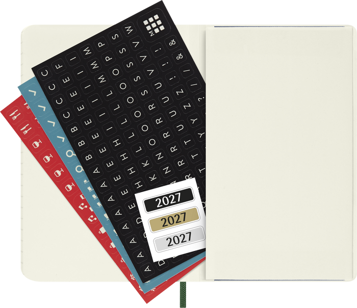 2027 Moleskine 12 Month Daily Soft Cover Pocket Diary 90mm x 140mm Myrtle Green