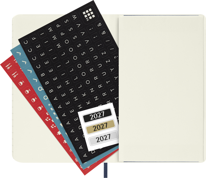 2027 Moleskine 12 Month Daily Soft Cover Pocket Diary 90mm x 140mm Sapphire Blue