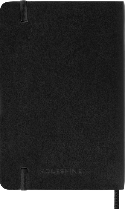 2027 Moleskine 12 Month Monthly Soft Cover Pocket Diary 90mm x 140mm Black