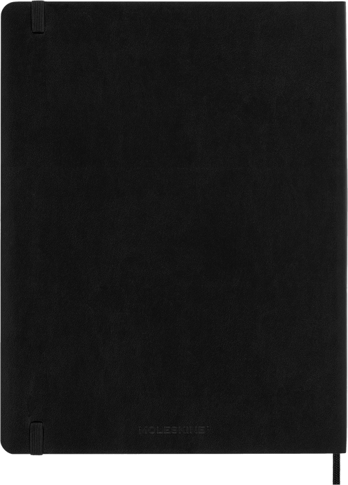 2027 Moleskine 12 Month Monthly Soft Cover Diary XL 190mm x 250mm Black