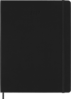 2027 Moleskine Professional 12 Month Weekly Vertical Hard Cover Diary XL 190mm x 250mm Black