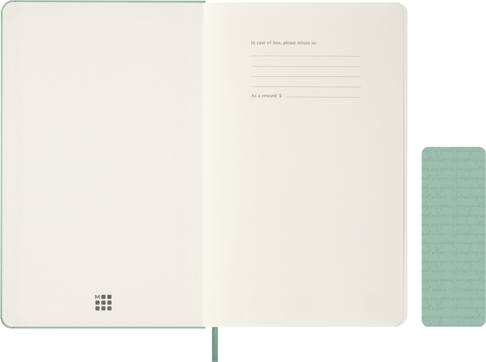 2027 Moleskine 12 Month Weekly + Notes Hard Cover Diary Large 130mm x 210mm Sage Green