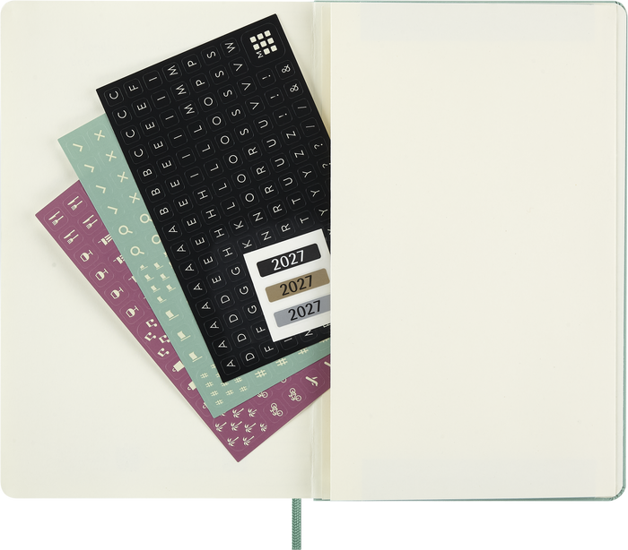 2027 Moleskine 12 Month Weekly + Notes Hard Cover Diary Large 130mm x 210mm Sage Green