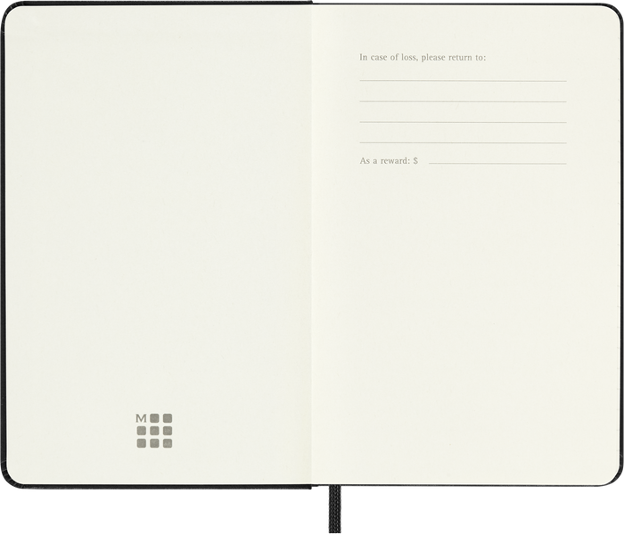 2027 Moleskine 12 Month Weekly + Notes Hard Cover Pocket Diary 90mm x 140mm Black