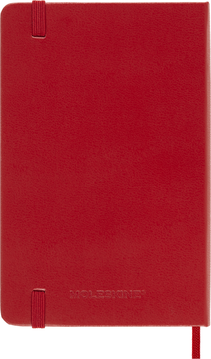 2027 Moleskine 12 Month Weekly + Notes Hard Cover Pocket Diary 90mm x 140mm Scarlet Red
