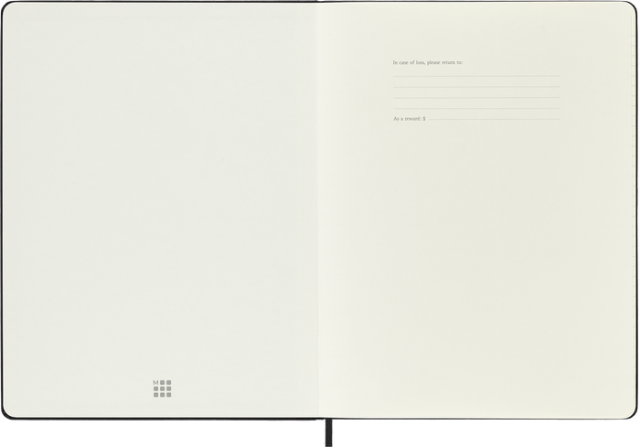 2027 Moleskine 12 Month Weekly + Notes Hard Cover Diary XL 190mm x 250mm Black