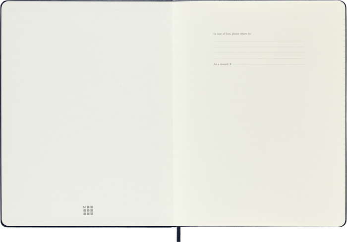 2027 Moleskine 12 Month Weekly + Notes Hard Cover Diary XL 190mm x 250mm Sapphire Blue