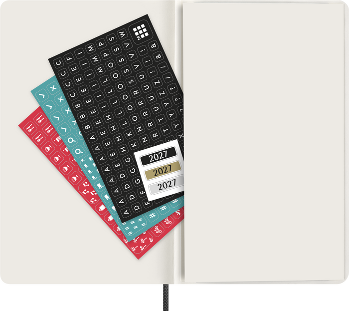 2027 Moleskine 12 Month Weekly + Notes Soft Cover Diary Large 130mm x 210mm Black