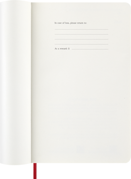 2027 Moleskine 12 Month Weekly + Notes Soft Cover Diary Large 130mm x 210mm Scarlet Red