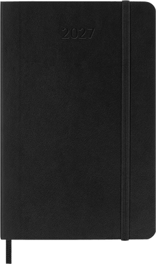 2027 Moleskine 12 Month Weekly + Notes Soft Cover Pocket Diary 90mm x 140mm Black