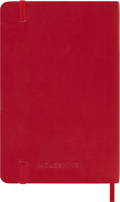 2027 Moleskine 12 Month Weekly + Notes Soft Cover Pocket Diary 90mm x 140mm Scarlet Red