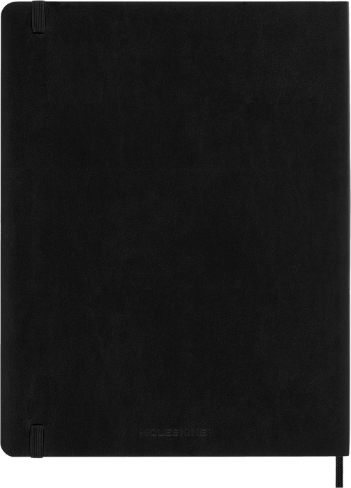 2027 Moleskine 12 Month Weekly + Notes Soft Cover Diary XL 190mm x 250mm Black