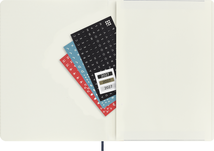 2027 Moleskine 12 Month Weekly + Notes Soft Cover Diary XL 190mm x 250mm Sapphire Blue