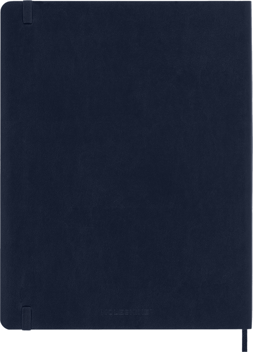 2027 Moleskine 12 Month Weekly + Notes Soft Cover Diary XL 190mm x 250mm Sapphire Blue