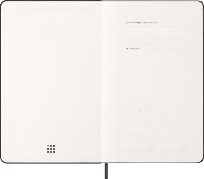 2027 Moleskine 12 Month Weekly Horizontal Hard Cover Diary Large 130mm x 210mm Black