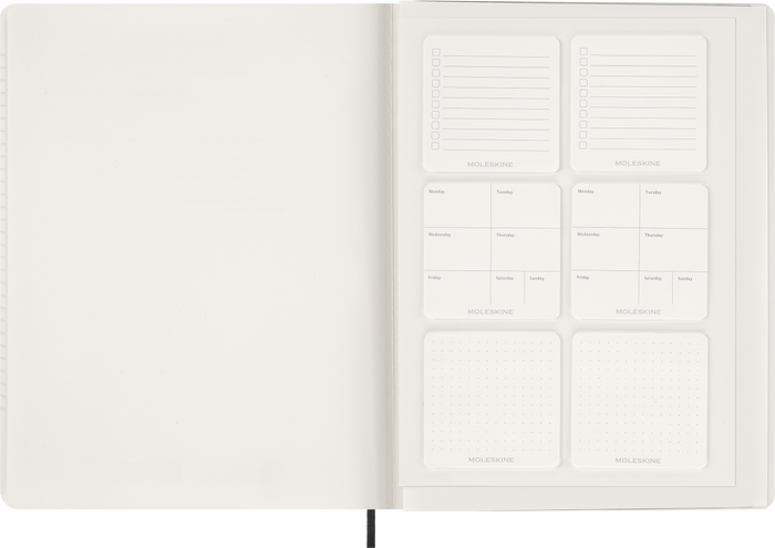 2027 Moleskine Essential 13 Month Soft Cover Vertical Weekly Planner XXL 216mm x 279mm Black