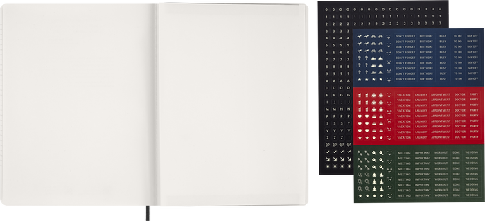 2027 Moleskine Essential 13 Month Soft Cover Vertical Weekly Planner XXL 216mm x 279mm Black