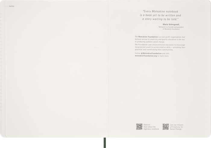 2027 Moleskine Essential 13 Month Soft Cover Vertical Weekly Planner XXL 216mm x 279mm Myrtle Green