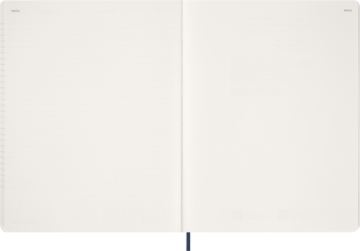 2027 Moleskine Essential 13 Month Soft Cover Vertical Weekly Planner XXL 216mm x 279mm Sapphire Blue
