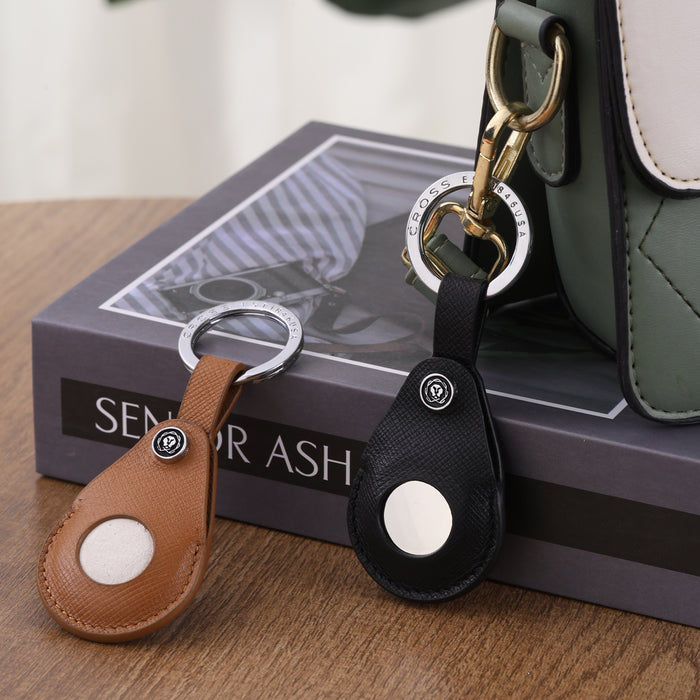 Cross Gift Set - Calais Black BP with Black Saffiano Leather Smart Tracker Key Chain