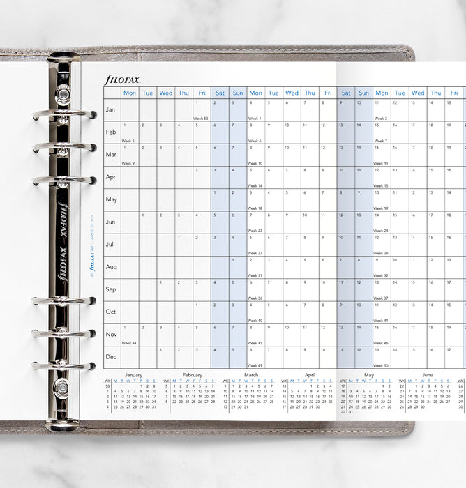 2027 Filofax A5 Year Planner Refill, Horizontal, 148mm x 210mm