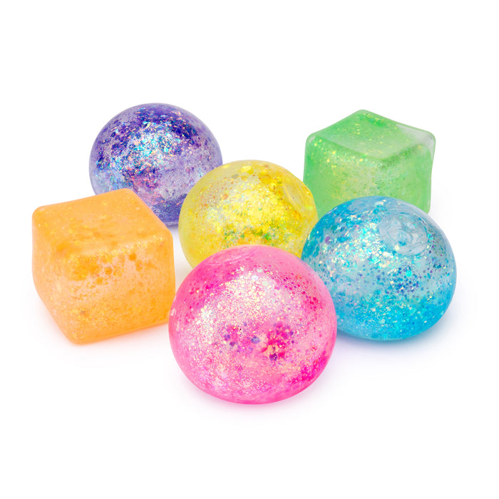 Sensory Sprouts Stretch & Sparkle Shapes, Jar of 12