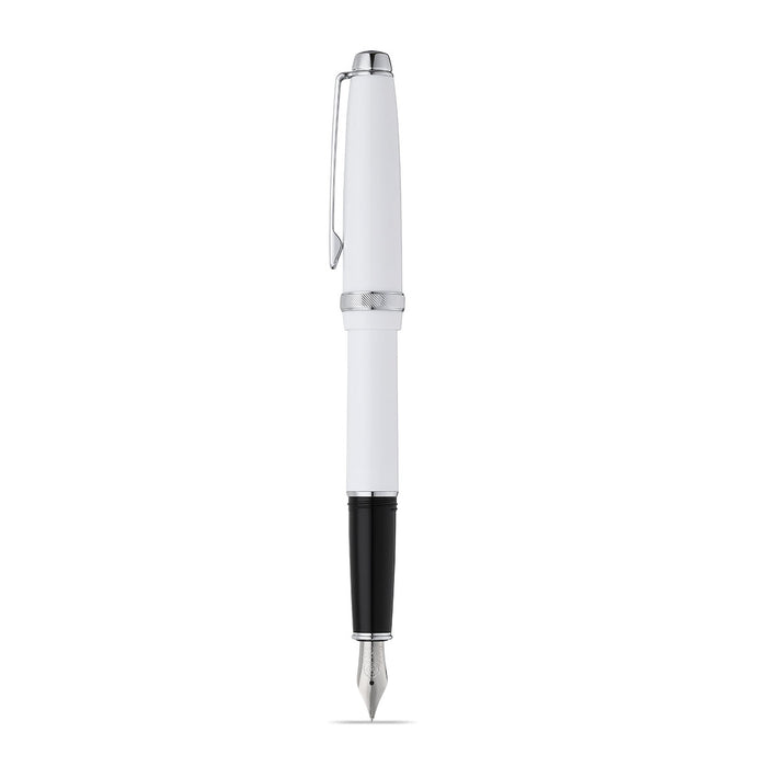 Cross Lume White with Chrome Trim Fountain Pen, Medium Nib