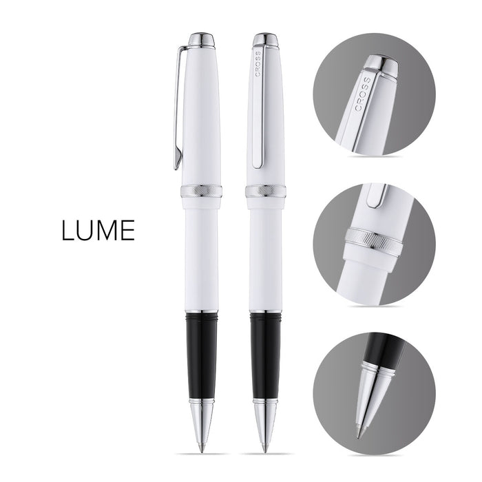 Cross Lume White with Chrome Trim Ballpoint Pen