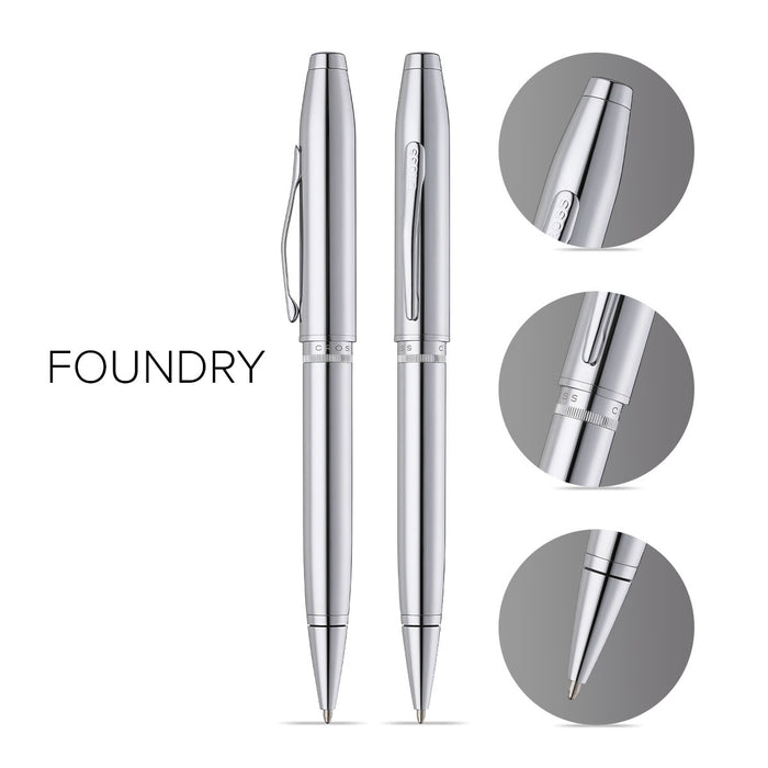 Cross Foundry Lustrous Chrome Ballpoint Pen