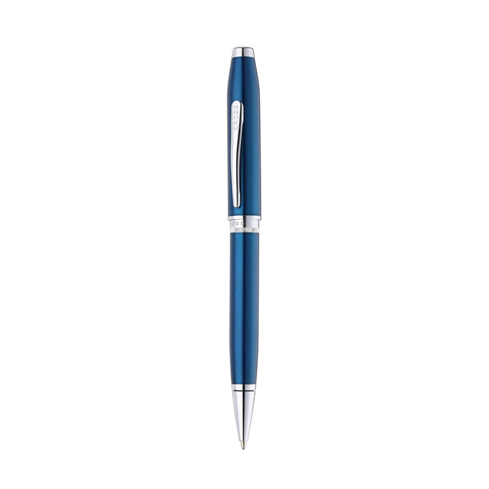 Cross Foundry Blue Lacquer with Chrome Trim Ballpoint Pen