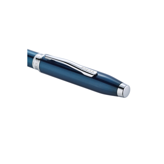 Cross Foundry Blue Lacquer with Chrome Trim Ballpoint Pen