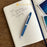 Cross Foundry Blue Lacquer with Chrome Trim Ballpoint Pen