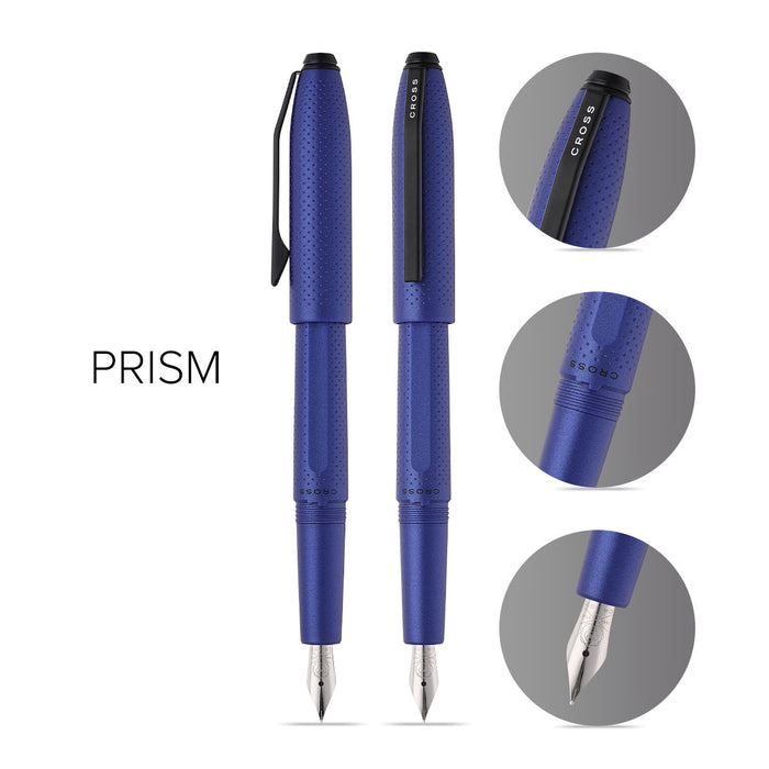 Cross Prism Sea Blue with Matt Black Trim Fountain Pen, Medium Nib