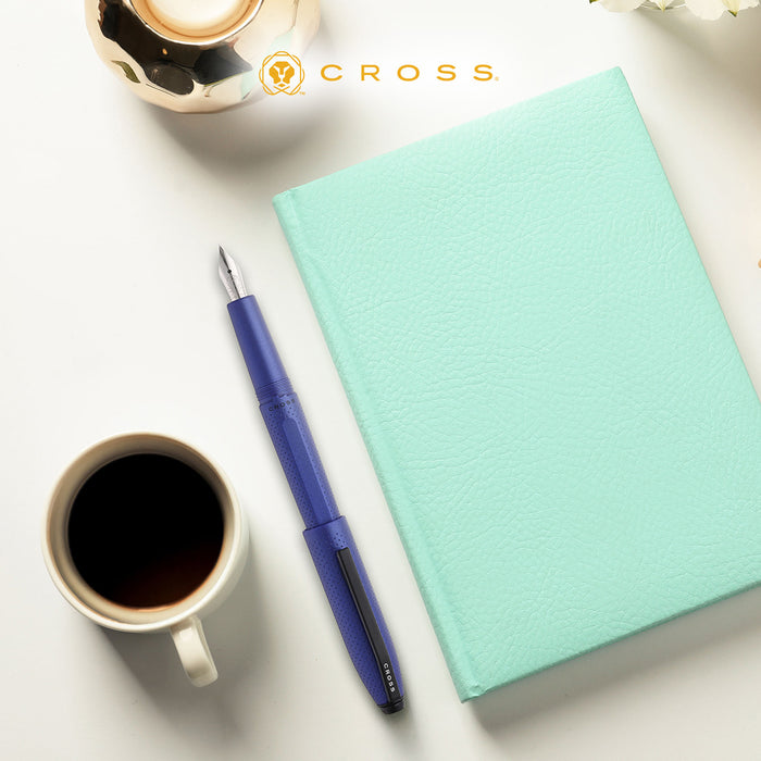 Cross Prism Sea Blue with Matt Black Trim Fountain Pen, Medium Nib