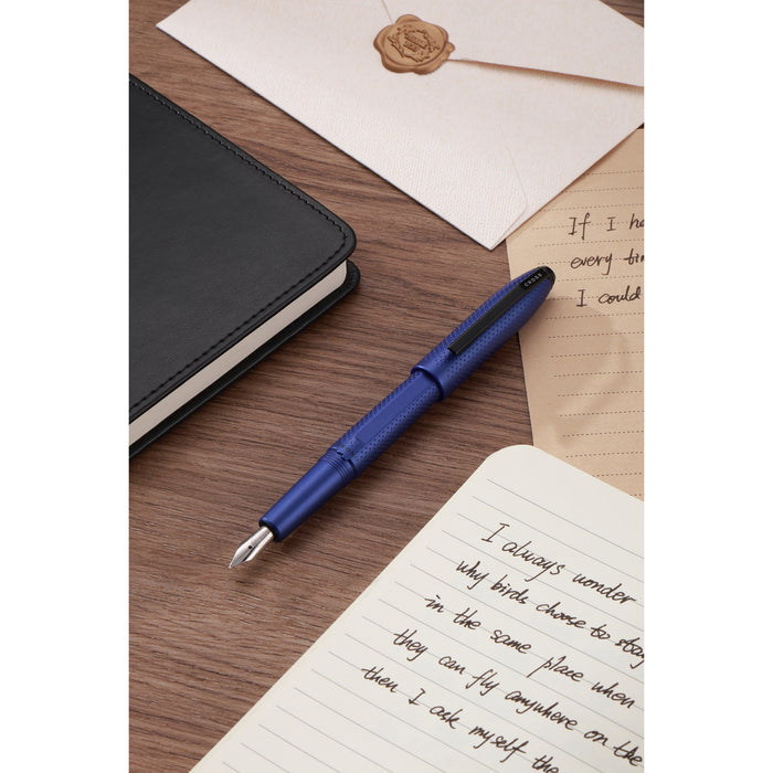 Cross Prism Sea Blue with Matt Black Trim Fountain Pen, Medium Nib